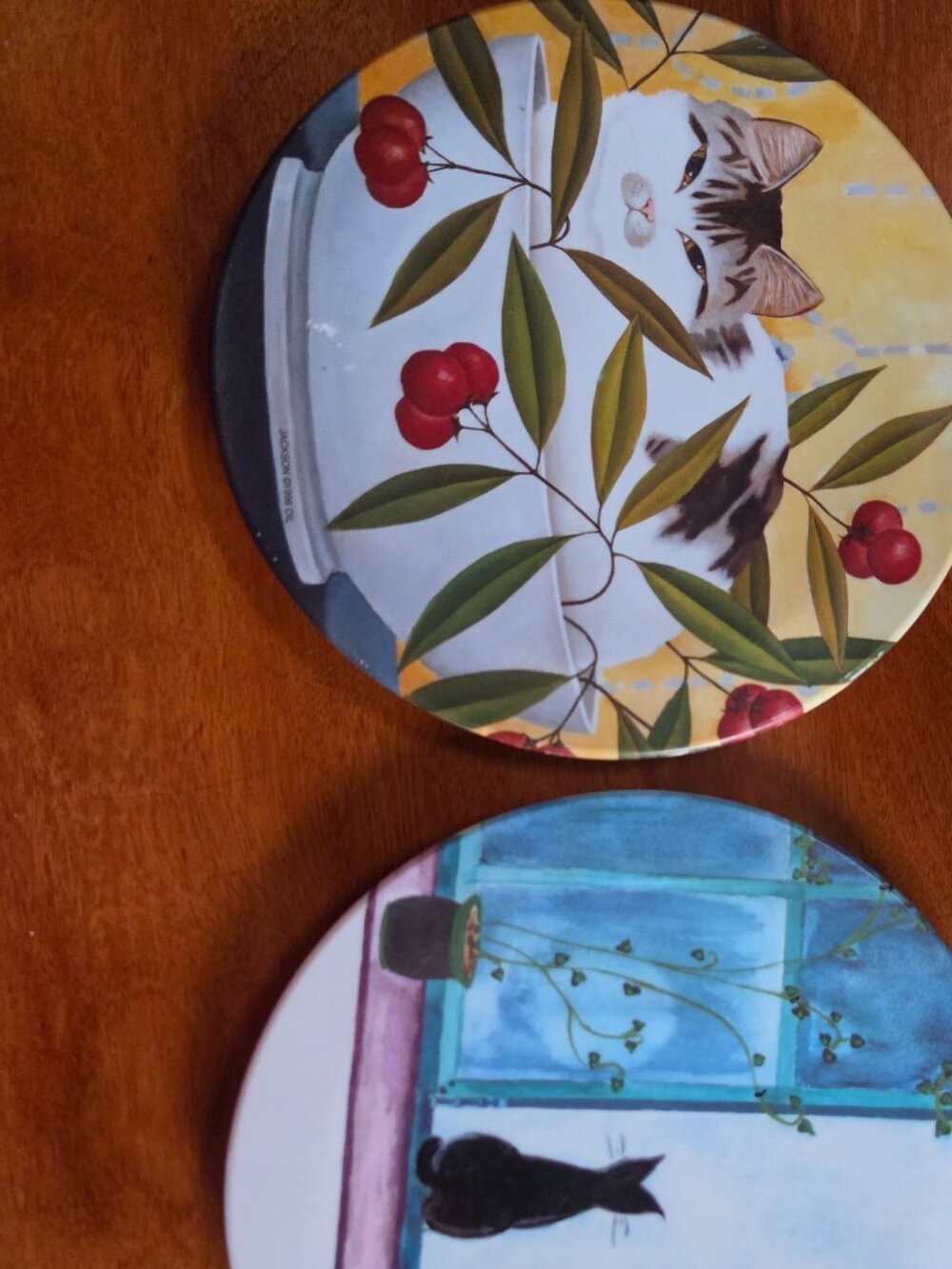 vintage Italian trivets mebel cats set of two melamine